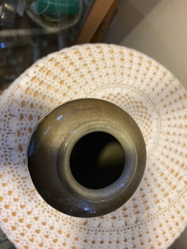 Vintage Rookwood Sunny Yellow Brown Drip Art Pottery Vase 1949 MCM XLIX - Picture 15 of 17