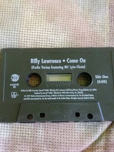 Billy Lawrence Featuring MC Lyte – Come On Cassette Single (Mint Condition)RARE - Picture 3 of 4