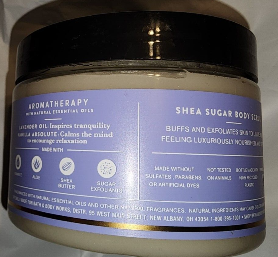 Bath and Body Works Aromatherapy LAVENDER VANILLA Shea Sugar Body Scrub