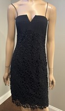 Chetta B, Sherrie Bloom Peter Noviello Little Black sleeveless Lace Dress size 4