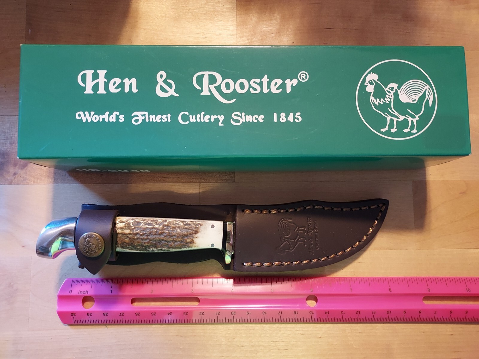 hen and rooster hunting knife. eBay