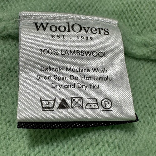 WoolOvers Women's Small Lambswool Crewneck Sweater Mint Green Pullover - Picture 4 of 16