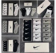 NIKE SOCKS 3,6,12 PAIRS PACK - LIGHTWEIGHT CREW ANKLE MENS WOMENS SPORTS UK