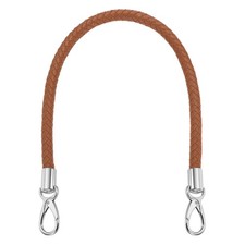 55cm 21.7" Braided Purse Strap Leather Yellow Brown Silver White Buckle 