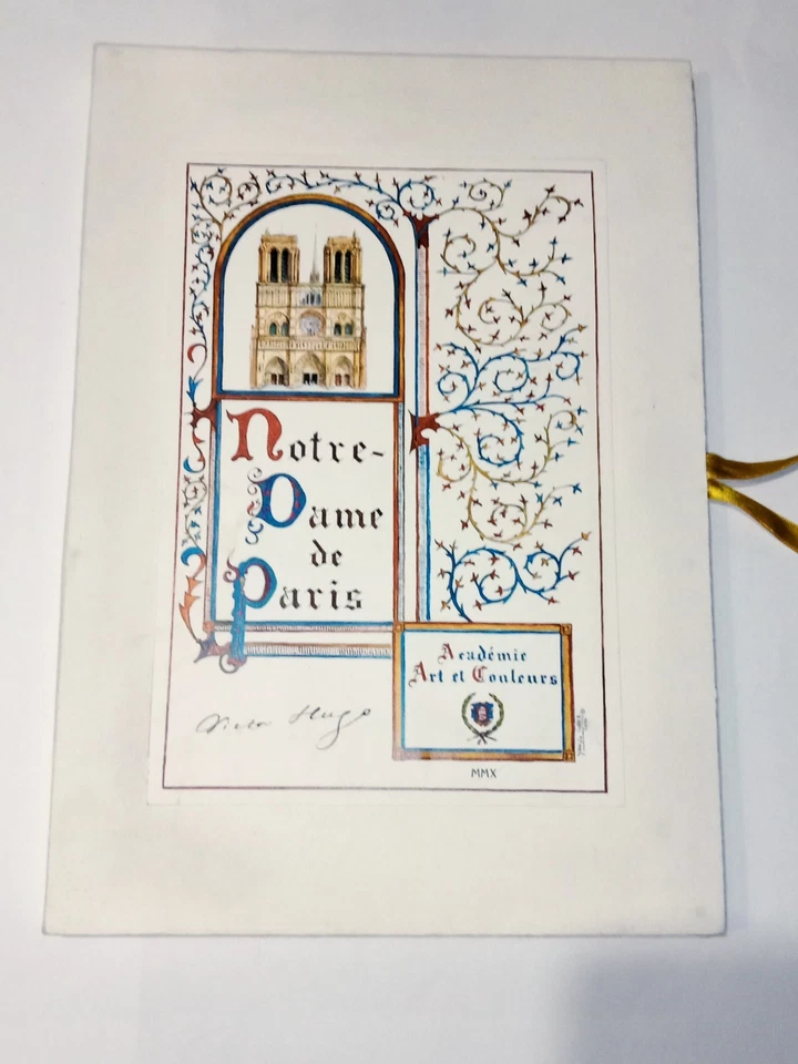 Notre Dame De Paris Hugo Livre d'Art Illustré Édition Originale 29/105 Signé - Photo 2/4