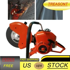 Gas Demolition Saw Concrete Cutter Metal Concrete Cut Off Saw & Blade 2-Stroke