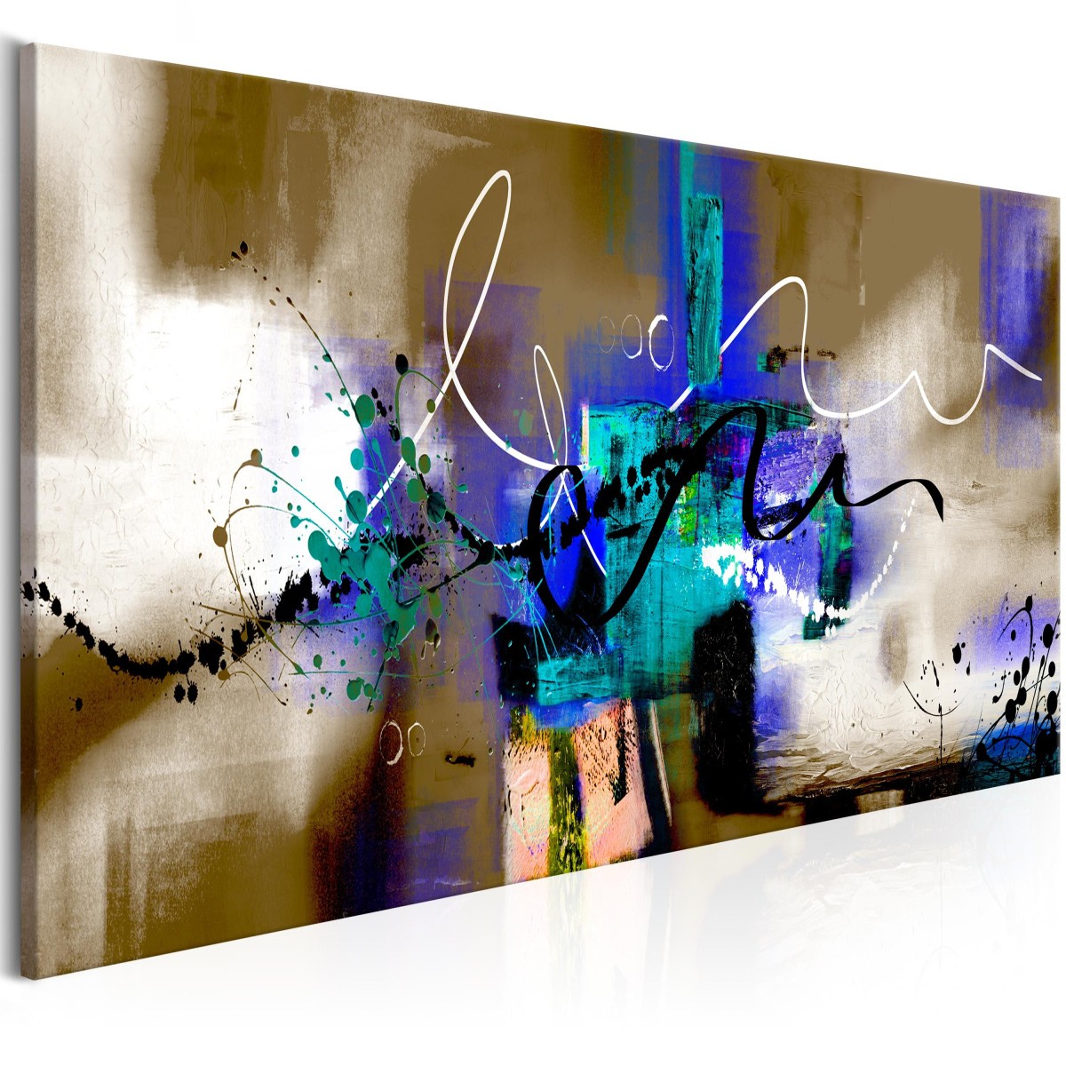 Tableau Street Melodies Brown Wide 60x120cm | Déco murale marron design industriel