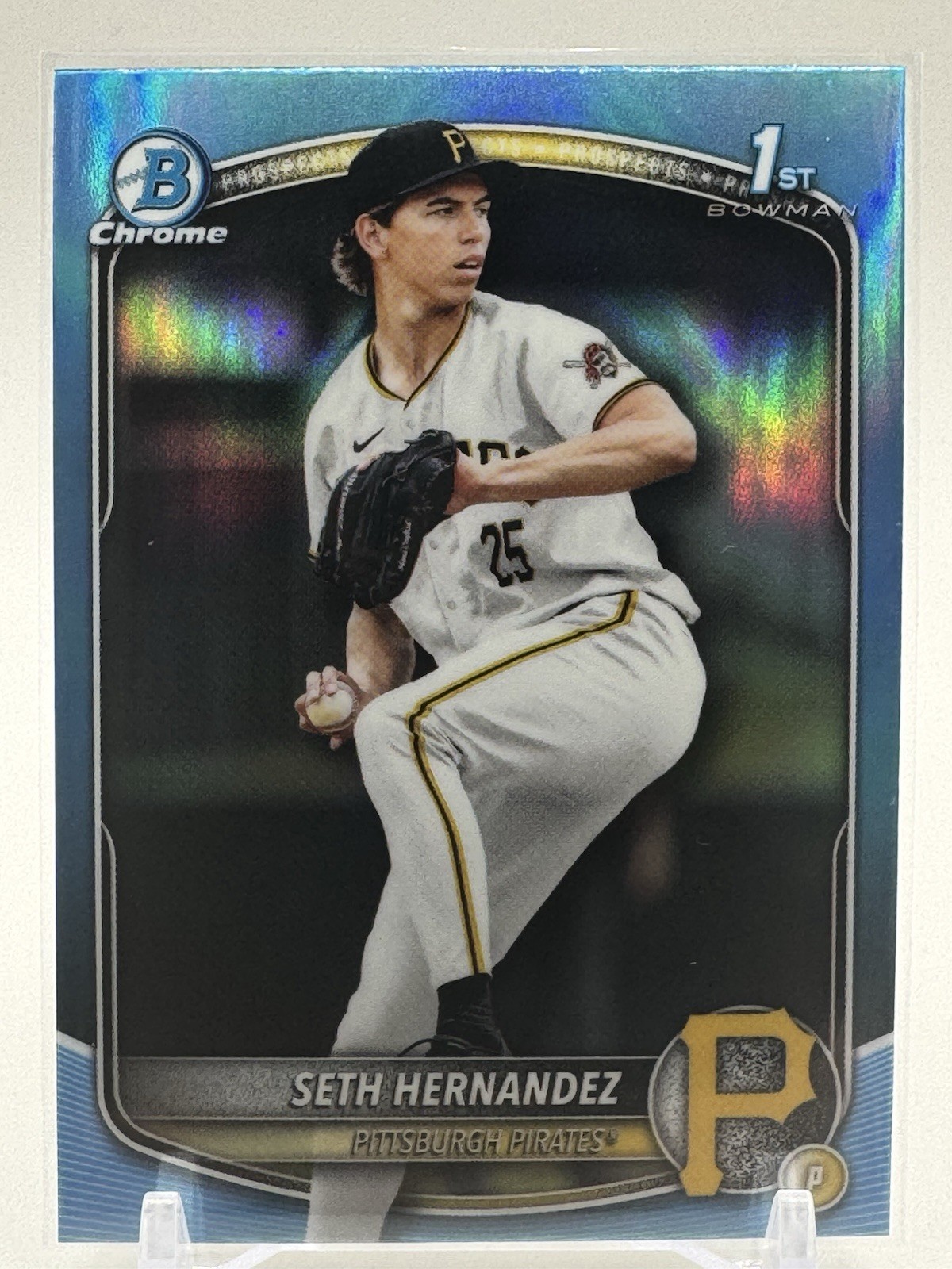Seth Hernandez 2025 Bowman Draft 1st #BDC-25 Chrome Sky Blue Refractor