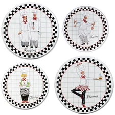 Reston Lloyd Electric Stove Burner Covers, Set of 4, Night Shift All-Over