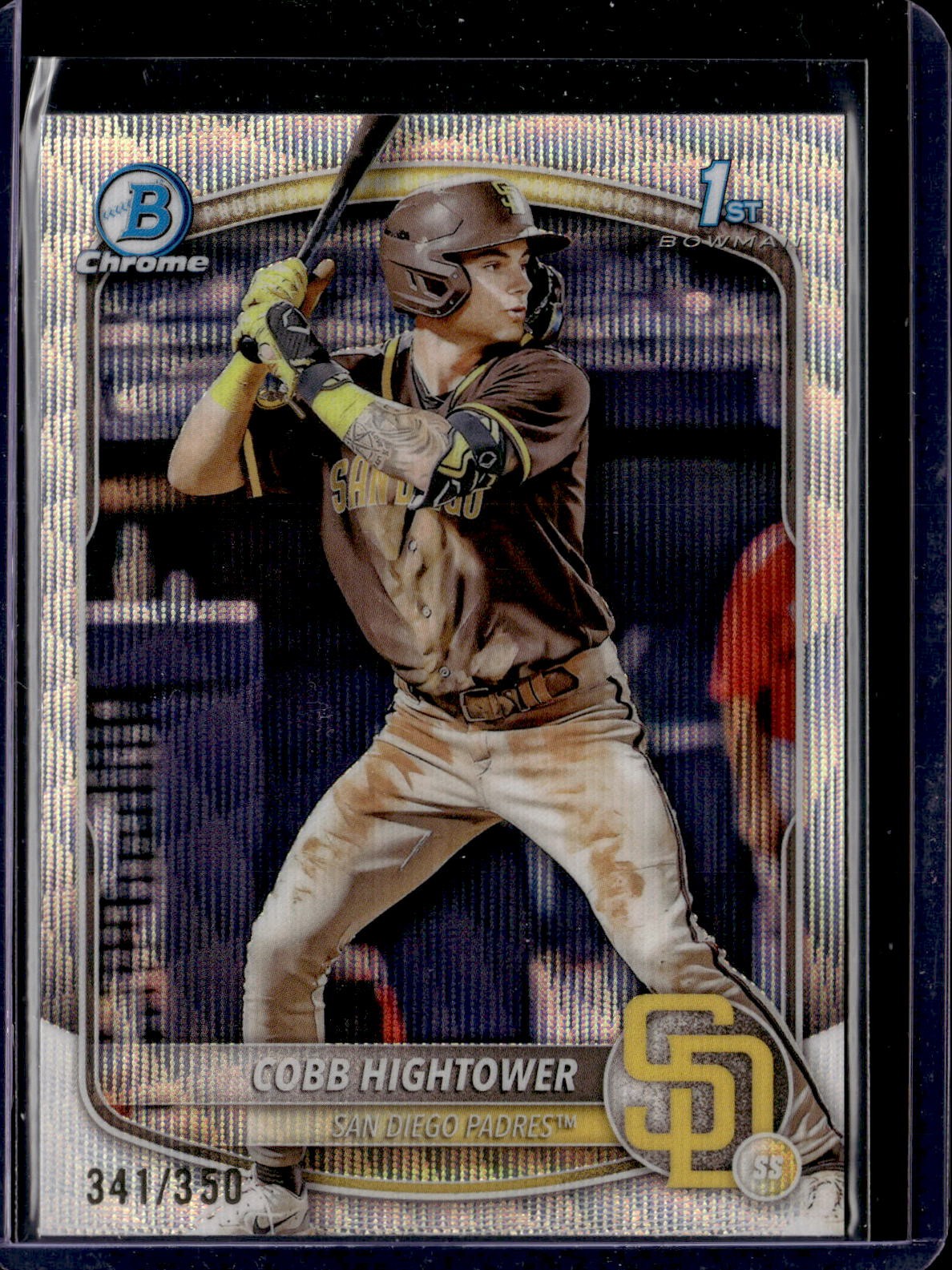 2025 Bowman #BCP-104 Cobb Hightower Chrome Prospects Wave Refractor #/350