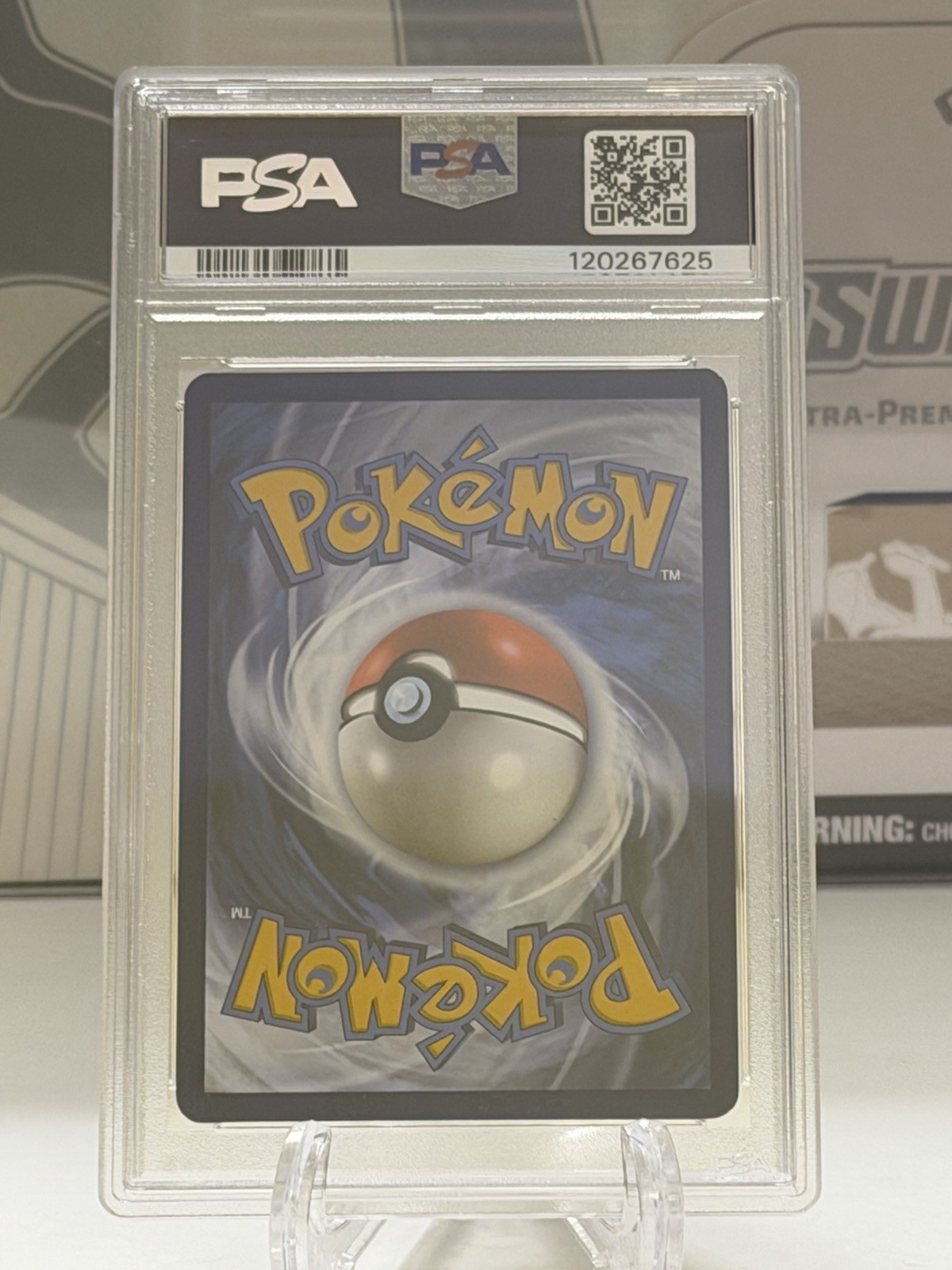 Pokémon Pikachu ex 247/191 Sv08 Surging Sparks Hyper Rare Holo English PSA 8 view 2