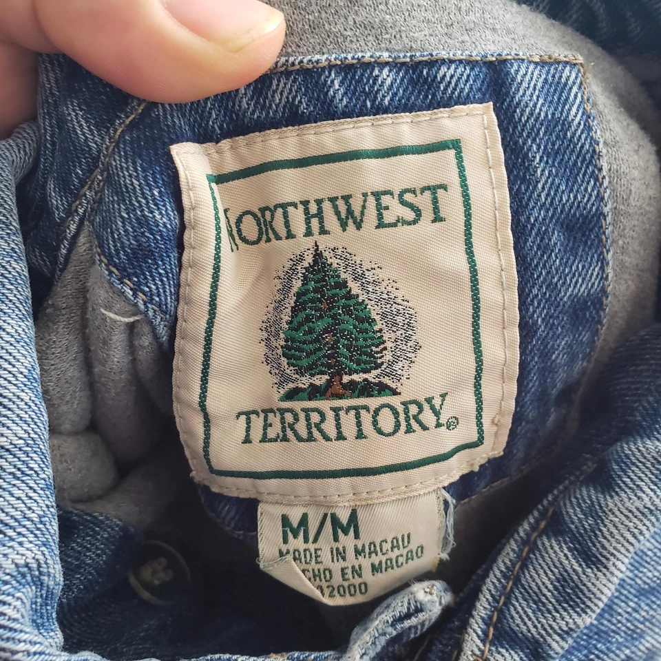 Chaqueta De Colección Territorio del Noroeste Para Hombre Denim Mediana Forrada con Capucha Camionero Años 90 Foto 4 de 4