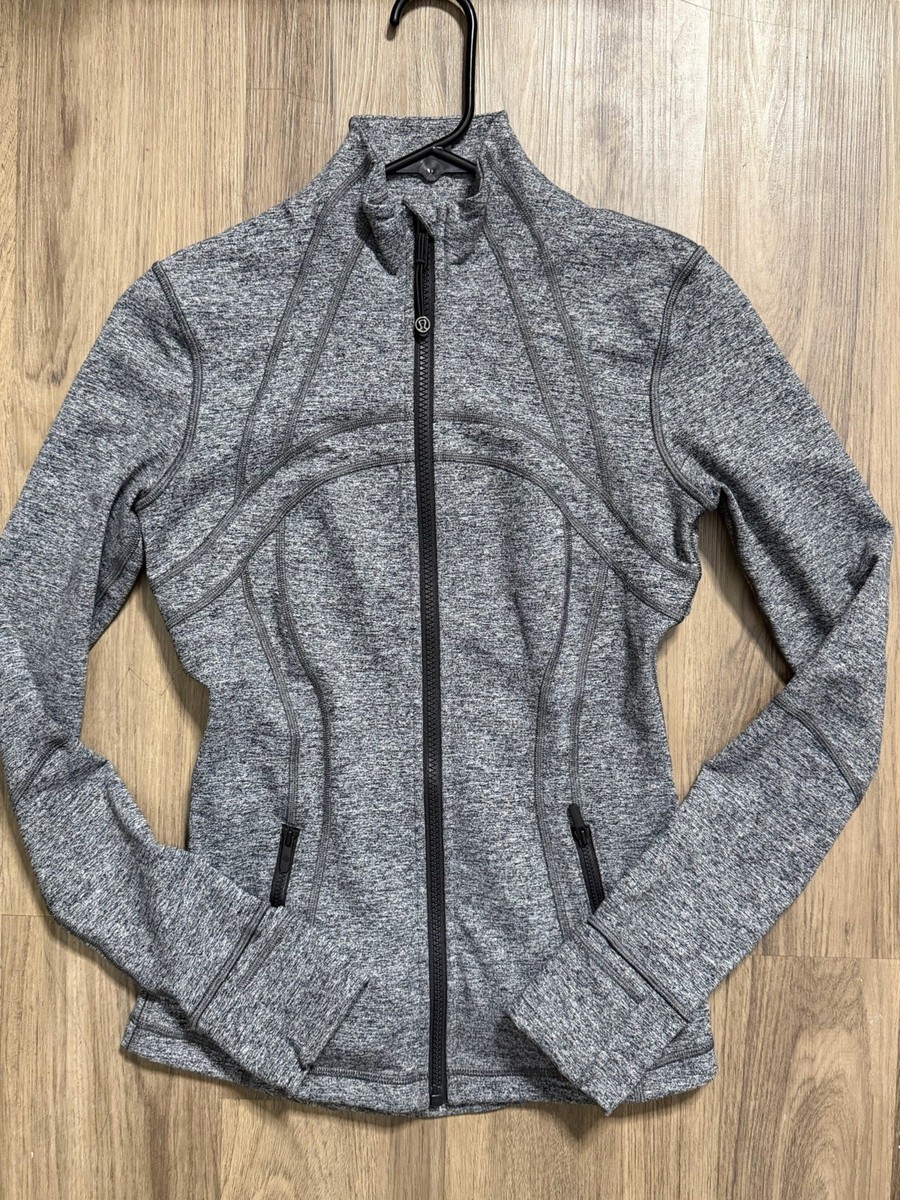 Full length heathered grey Lululemon Define Jacket
