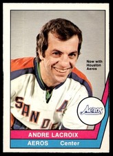 1977-78 O-Pee-Chee WHA VTG Hockey Andre Lacroix Houston Aeros #30