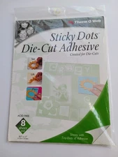 Therm O Web - Sticky Dots Die-Cut Adhesive - 8 Sheets - 8.5" x 11" - New