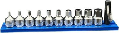 STUBBY METRIC HEX SOCKET DRIVER BITS   10-pc set   VIM Tools   automotive tool