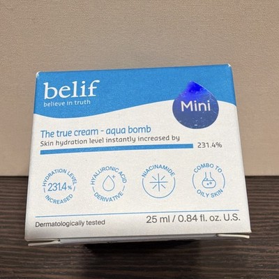 belif The True Cream Aqua Bomb Mini Gel Cream Face Moisturizer 0.84 fl oz