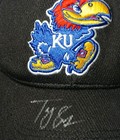 2026 TYRAN STOKES AUTOGRAPHED KANSAS JAYHAWKS BASKETBALL HAT & COA KU BASKETBALL — photo 4