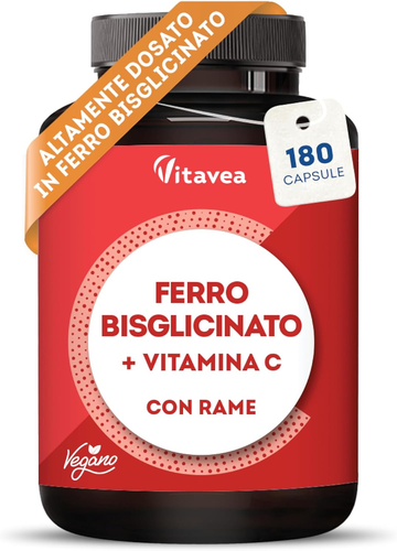 Ferro Con Vitamina C - Alta Biodisponibilità (Ferro Bisglicinato Chelato) - per - Foto 8 di 12