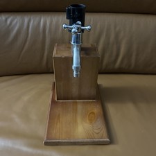 Old Fashioned Alcohol Dispenser ~ Wood base Tap Drink Faucet Style Bottle Liquor