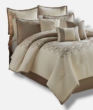 Hallmart Collectibles Gold Luxury Bedding Hillcrest 10-Pc. Comforter Set, Queen