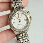 Seiko Kinetic Titanium Watch 3M22-0B30 Men’s Date White Dial Two Tone Two-Tone