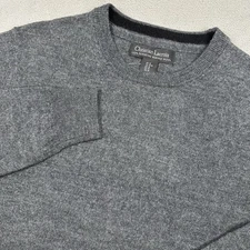 Christian Lacroix 100% Extra Fine Merino Wool Sweater Mens M Gray Crewneck NWOT
