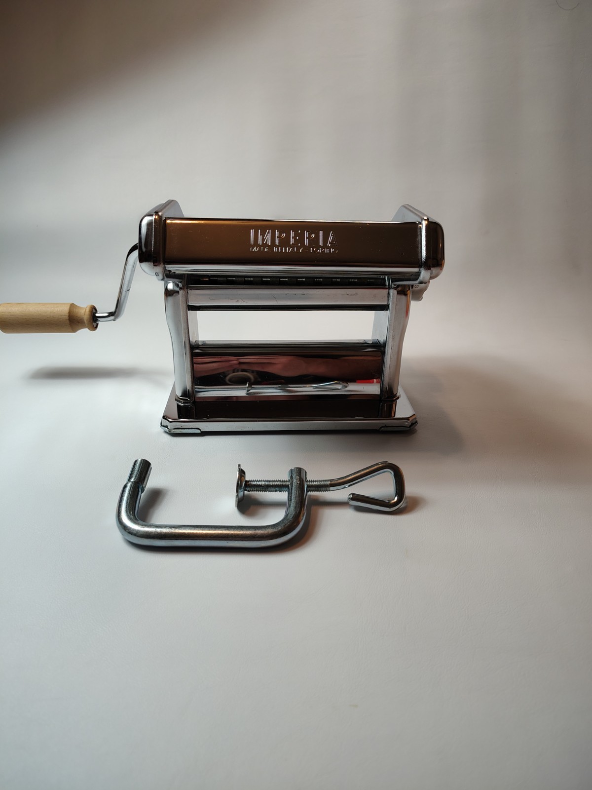 Pasta Maker Imperia De Luxe Stainless Steel Machine Made In Italy Chef Kitchen 