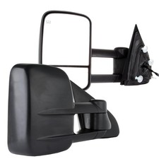 Tow Mirrors 14-18 GM 1500 15-19 2500 3500 Pwr Heat Black Manual Fold Telescoping