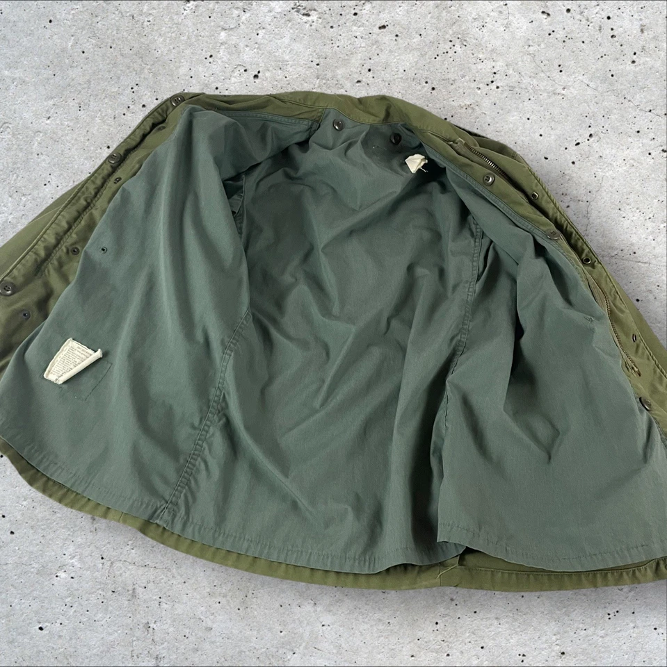 Chaqueta Militar De Colección Pequeña Larga Clima Frío Campo Alpha Industries Con Capucha Foto 2 de 4