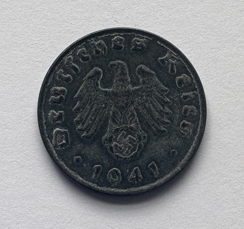 Nazi Germany 1 Pfennig 1941-A KM#97 Swastika Third Reich Reichspfennig Zinc Coin