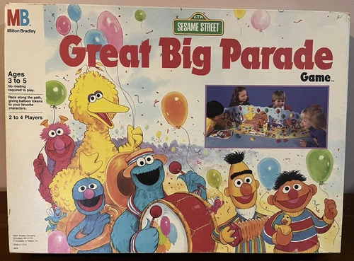 Vintage 1989 Sesame Street Great Big Parade Game By Milton Bradley Complete Game