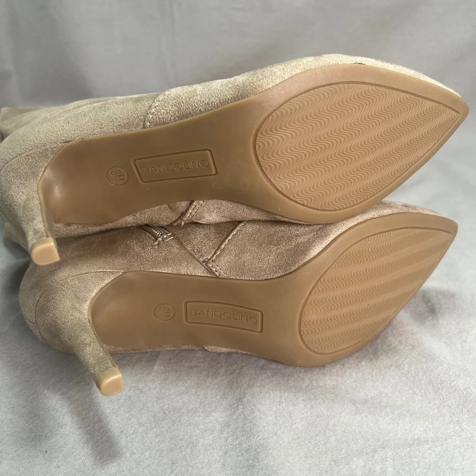 Botas por encima de la rodilla Bandolino Galyce talla 8M gamuza sintética marrón natural claro NUEVAS Foto 3 de 4
