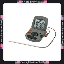 Digital Meat Thermometer with Timer, Stainless Steel Probe, 32-392 F