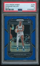 Diamond Miller 2023 Panini Prizm WNBA Blue Prizm /175 #134 Rookie RC PSA 9
