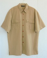 VERSACE Classic V2 Freizeit Safari Outdoor Herren Hemd Kurzarm camel braun XL