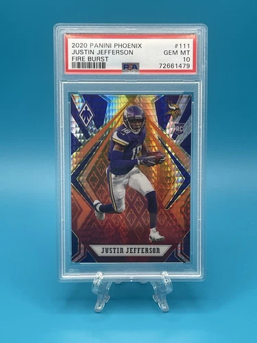 2020 Panini Phoenix Justin Jefferson #111 Fire Burst PSA 10 (RC)