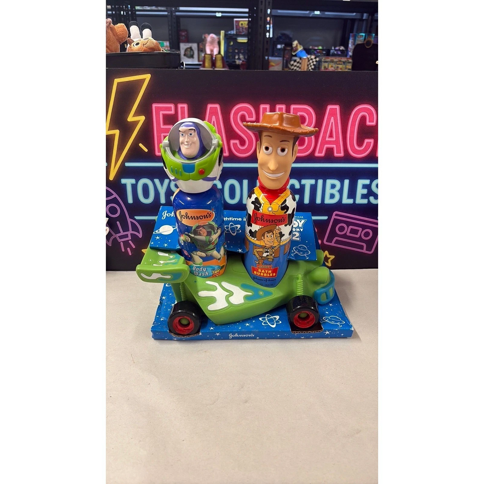 F- 1999 Johnson's Toy Story Conditioning Shampoo & Bath Bubbles Set - emptied