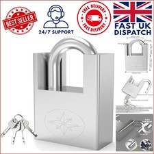 60mm Padlock - High Security Weatherproof Lock with 10mm Shackle