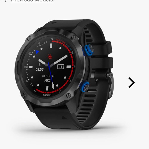Garmin Descent Mk2i Dive Computer Watch 010-02132-01 w/ Extra Bands