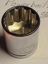 Powerbuilt 1/2 inch Drive Socket 1 Inch -  12pt - CR-V NOS 