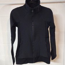 Under Armour Womens XS Full Zip Fitted Knit Jacket Activewear Black