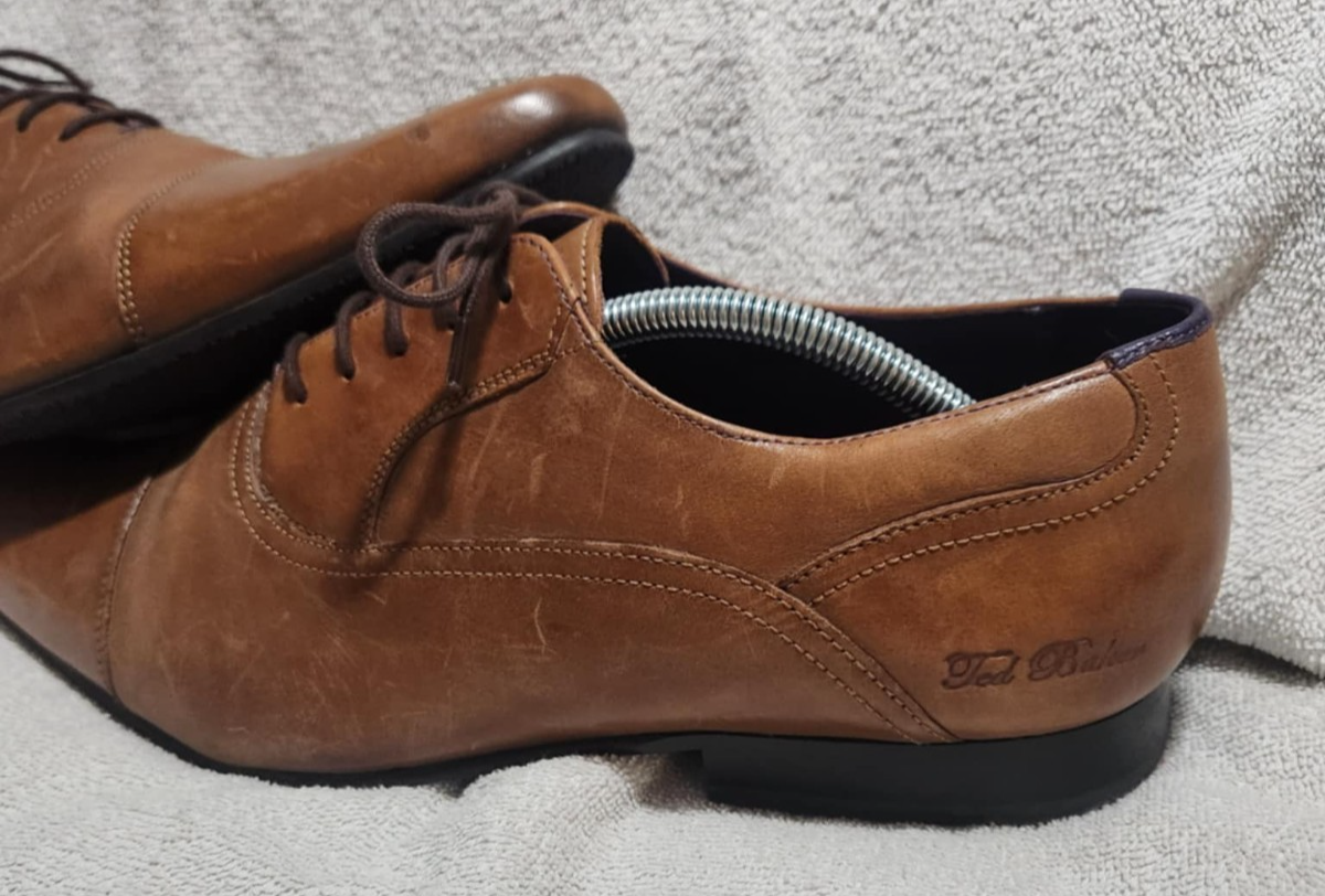 SAOLA Scarpe eleganti Ted Baker London Cap Toe Oxford da uomo taglia 12 in pelle marrone ROGRR 2