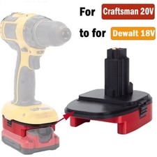 Adapter For Craftsman V20 20V Li-Ion Battery To for Dewalt 18V NI-CD Power Tools