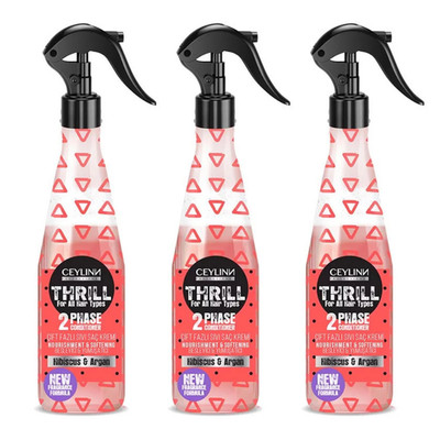 3X Ceylinn Thrill Hibiskus & Argan 2 Phase Leave-in Conditioner Spray 400 ml