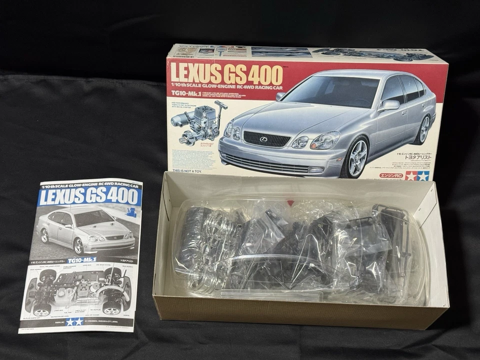 Vintage TAMIYA TG10-Mk.1 LEXUS GS400 On-road Nitro ITEM44016 Made in Japan 1999 - Image 2 of 4