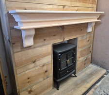 REAL PINE CHUNKY MANTLE SHELF  free postage