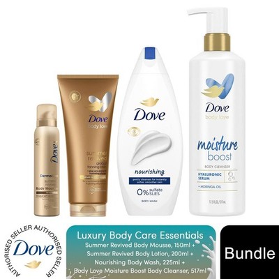 Dove Luxury Body Care with Lotion, Summer Revive Tan Mousse, Cleanser & Wash