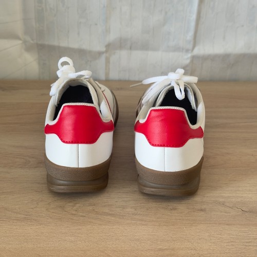 Adidas Originals Jeans II OG blanc rouge Baskets Chaussures à lacets Homme EU 42 - Foto 8 di 11