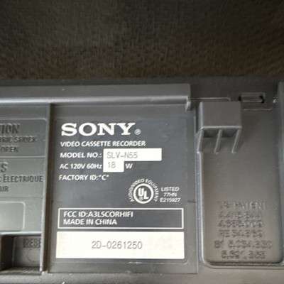 Sony SLV-N55 4-Head VHS Video Cassette Player Hi-Fi Stereo Black
